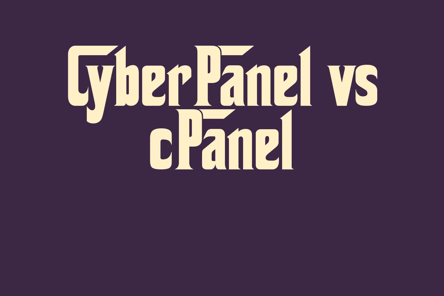 cyberpanel-vs-cpanel